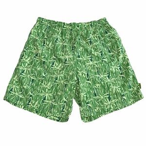 Nautica Men's Green Tropical/Palm Leaf/Bamboo Print Swim Trunks | Size Medium